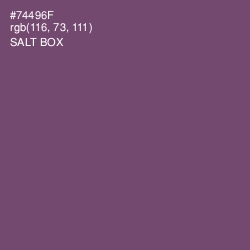 #74496F - Salt Box Color Image