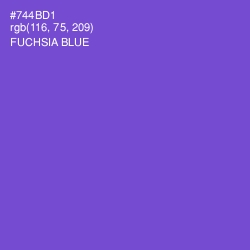 #744BD1 - Fuchsia Blue Color Image