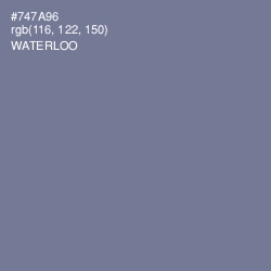 #747A96 - Waterloo  Color Image