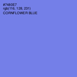 #7480E7 - Cornflower Blue Color Image