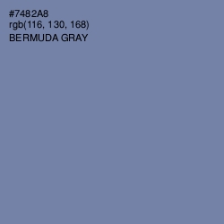 #7482A8 - Bermuda Gray Color Image