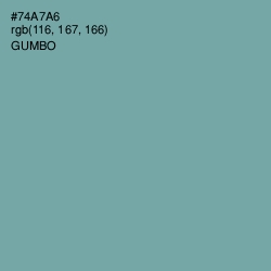 #74A7A6 - Gumbo Color Image