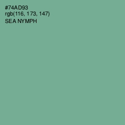 #74AD93 - Sea Nymph Color Image