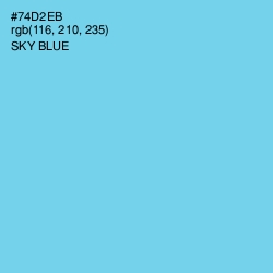 #74D2EB - Sky Blue Color Image
