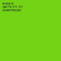 #74D315 - Chartreuse Color Image