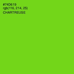 #74D619 - Chartreuse Color Image