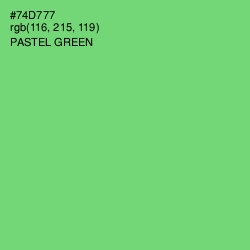 #74D777 - Pastel Green Color Image