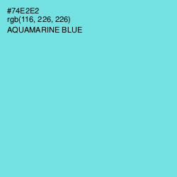 #74E2E2 - Aquamarine Blue Color Image