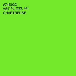 #74E92C - Chartreuse Color Image