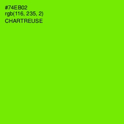 #74EB02 - Chartreuse Color Image