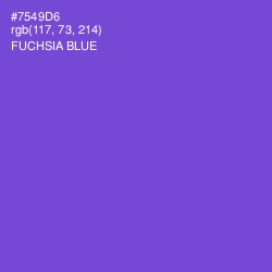 #7549D6 - Fuchsia Blue Color Image