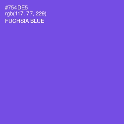 #754DE5 - Fuchsia Blue Color Image