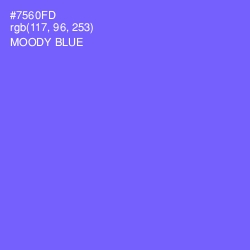 #7560FD - Moody Blue Color Image