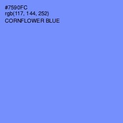 #7590FC - Cornflower Blue Color Image