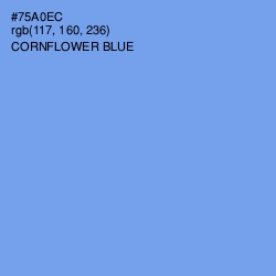 #75A0EC - Cornflower Blue Color Image