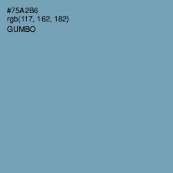 #75A2B6 - Gumbo Color Image