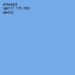 #75AAE8 - Cornflower Blue Color Image