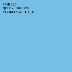 #75BEE5 - Cornflower Blue Color Image