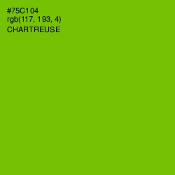 #75C104 - Chartreuse Color Image
