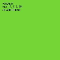 #75D537 - Chartreuse Color Image