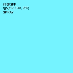 #75F3FF - Spray Color Image