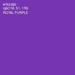 #7633B2 - Royal Purple Color Image