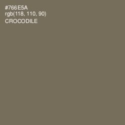 #766E5A - Crocodile Color Image