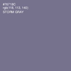 #76718C - Storm Gray Color Image