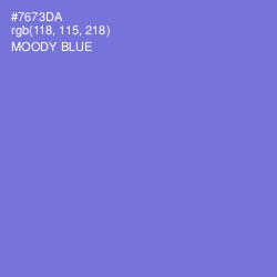 #7673DA - Moody Blue Color Image