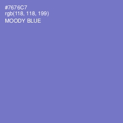 #7676C7 - Moody Blue Color Image