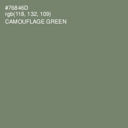 #76846D - Camouflage Green Color Image