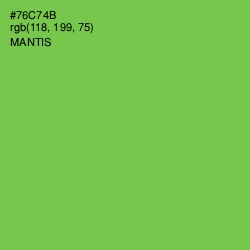#76C74B - Mantis Color Image