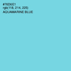 #76D6E1 - Aquamarine Blue Color Image
