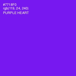 #7718F0 - Purple Heart Color Image