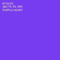 #773CF0 - Purple Heart Color Image