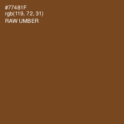 #77481F - Raw Umber Color Image