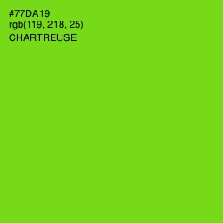 #77DA19 - Chartreuse Color Image