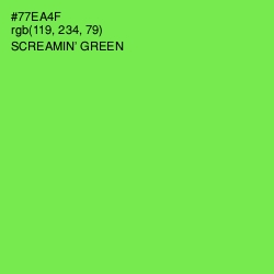 #77EA4F - Screamin' Green Color Image