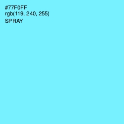 #77F0FF - Spray Color Image