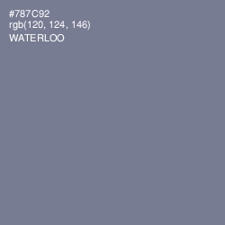 #787C92 - Waterloo  Color Image