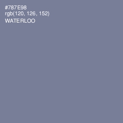 #787E98 - Waterloo  Color Image