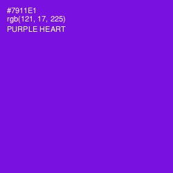 #7911E1 - Purple Heart Color Image