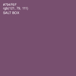#794F6F - Salt Box Color Image