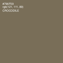 #796F59 - Crocodile Color Image