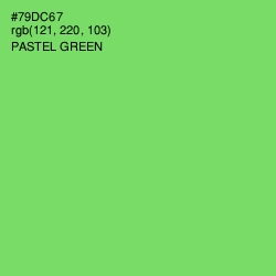 #79DC67 - Pastel Green Color Image