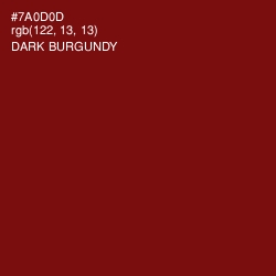 #7A0D0D - Dark Burgundy Color Image