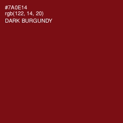 #7A0E14 - Dark Burgundy Color Image