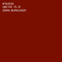 #7A0F00 - Dark Burgundy Color Image