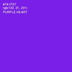 #7A1FE7 - Purple Heart Color Image