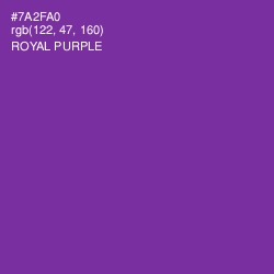 #7A2FA0 - Royal Purple Color Image